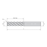 Solid Carbide End Mills • VariMill II Long • Series 5W1S • Square End • Long Length • 5 Flute • Inch - Big-tools Industrial Supply Tools for Metal Cutting